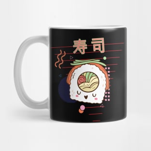 Cute sushi vegetables kawaii 90s retro japanese aesthetic Mug